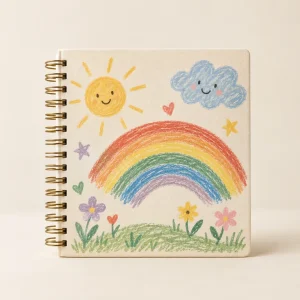 The Little Artist Sketchbook — generated product visualization