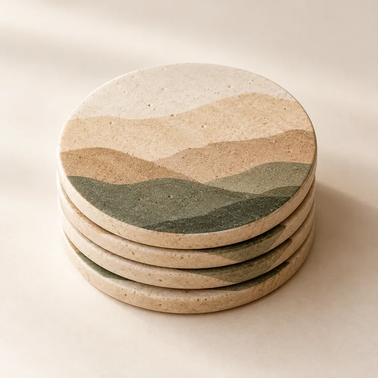 The Little Landing Coasters — generated product visualization