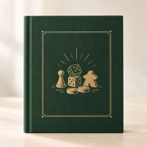 The One More Game Scorebook — generated product visualization