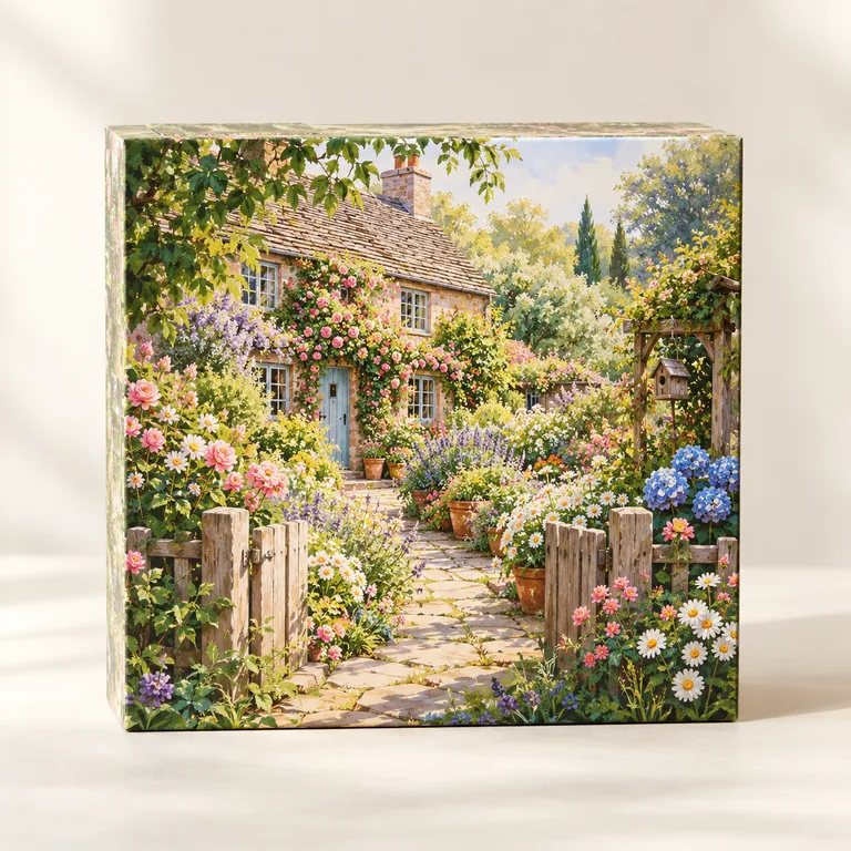The Little Garden Jigsaw — generated product visualization