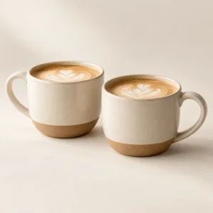 The Cafe Corner Latte Cups — generated product visualization