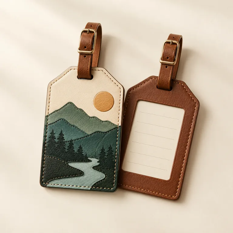 The Find Your Way Luggage Tag Pair — generated product visualization