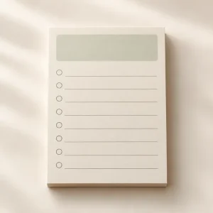 The One Thing at a Time Notepad — generated product visualization