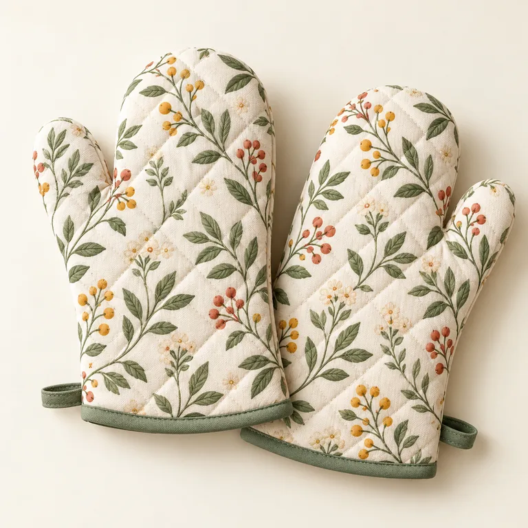 The Warm Welcome Oven Mitt Pair — generated product visualization