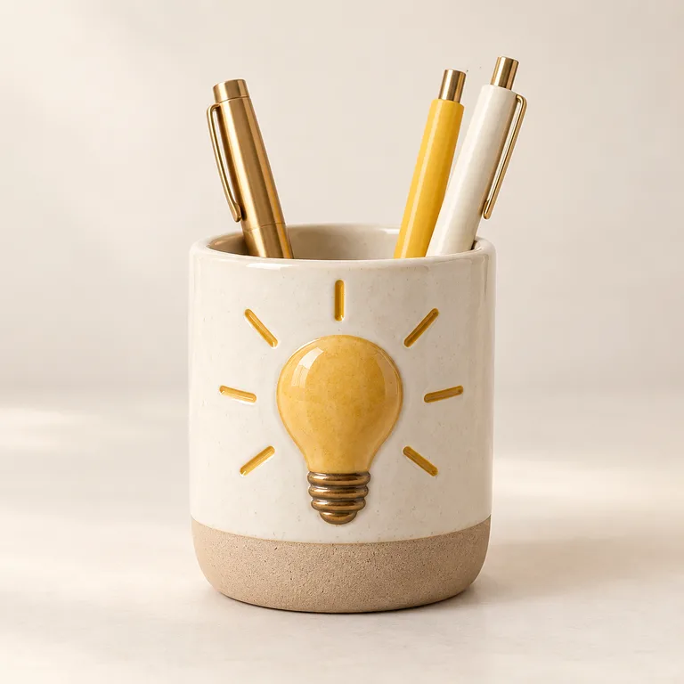 The Bright Ideas Pen Cup — generated product visualization
