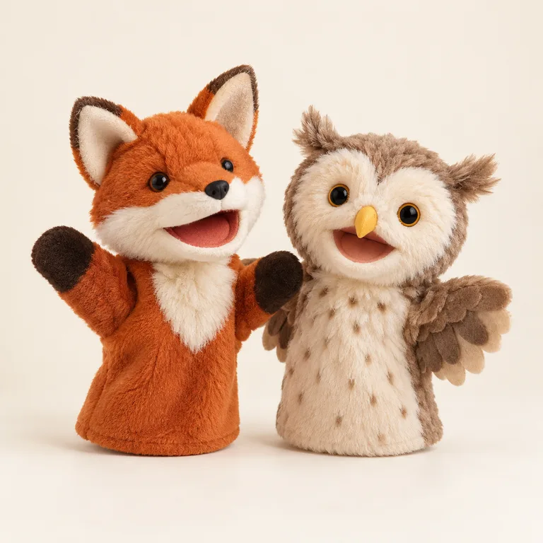 The Tell Me a Tale Puppet Pair — generated product visualization