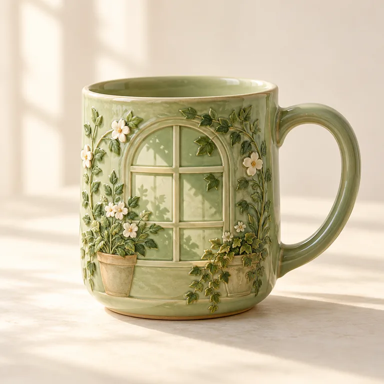 The Garden Window Mug — generated product visualization