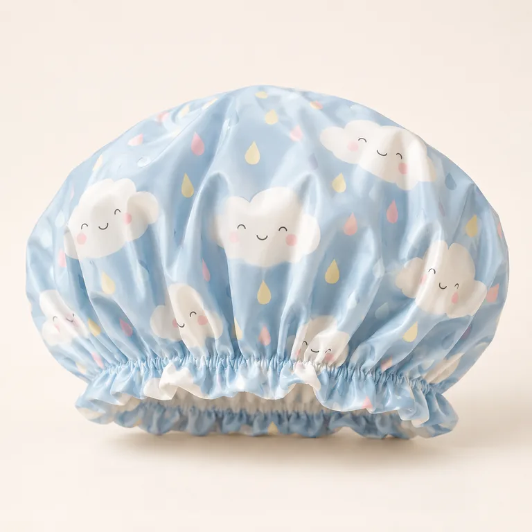 The Little Raincloud Shower Cap — generated product visualization