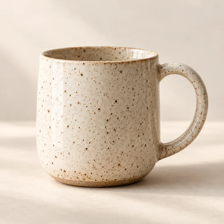 The Quiet Moment Speckled Mug — generated product visualization