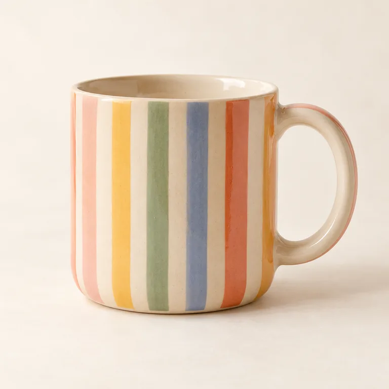 The Everyday Stripe Mug — generated product visualization