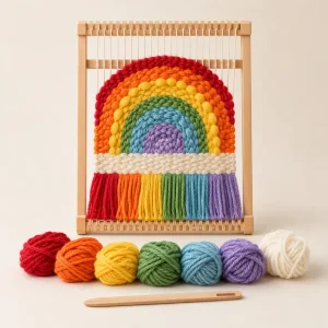 The Make a Rainbow Weaving Kit — generated product visualization
