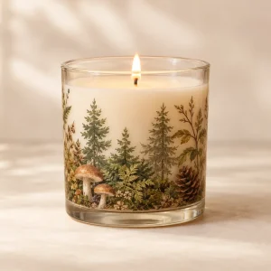 The Woodland Pause Candle — generated product visualization